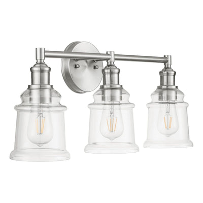 Prominence Home Eaton Ridge 3 Light Industrial Vanity, Nickel (Open Box)