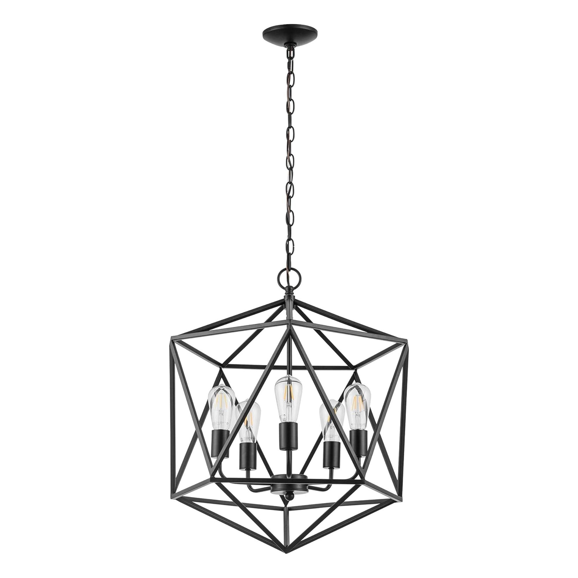 Prominence Home 5 Light Chandelier Pendant Lighting Fixture, Heleo (Open Box) - VMInnovations