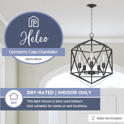 Prominence Home 5 Light Chandelier Pendant Lighting Fixture, Heleo (Open Box) - VMInnovations