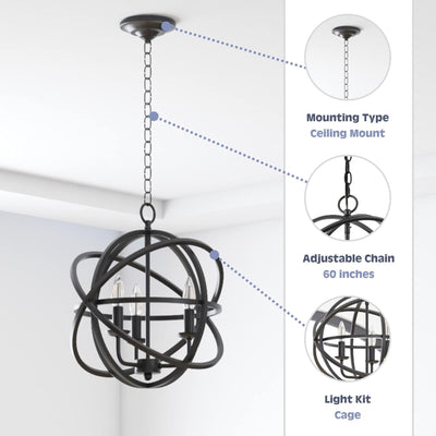 Prominence Home 3 Light Chandelier Pendant Lighting Fixture Birchberry(Open Box)