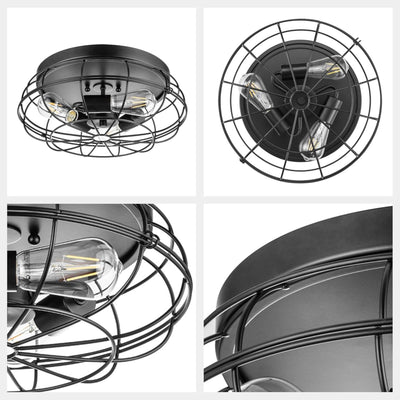 Prominence Home Lincoln Woods 15" Flush Ceiling Mount Light with Cage (Open Box)