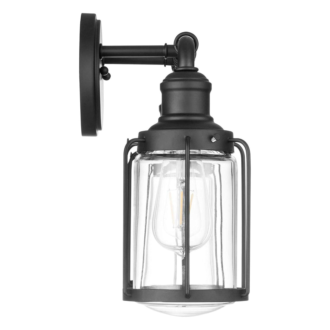 Prominence Home 2 Pack Lincoln Woods 2 Light Industrial Bath Vanity Light, Black