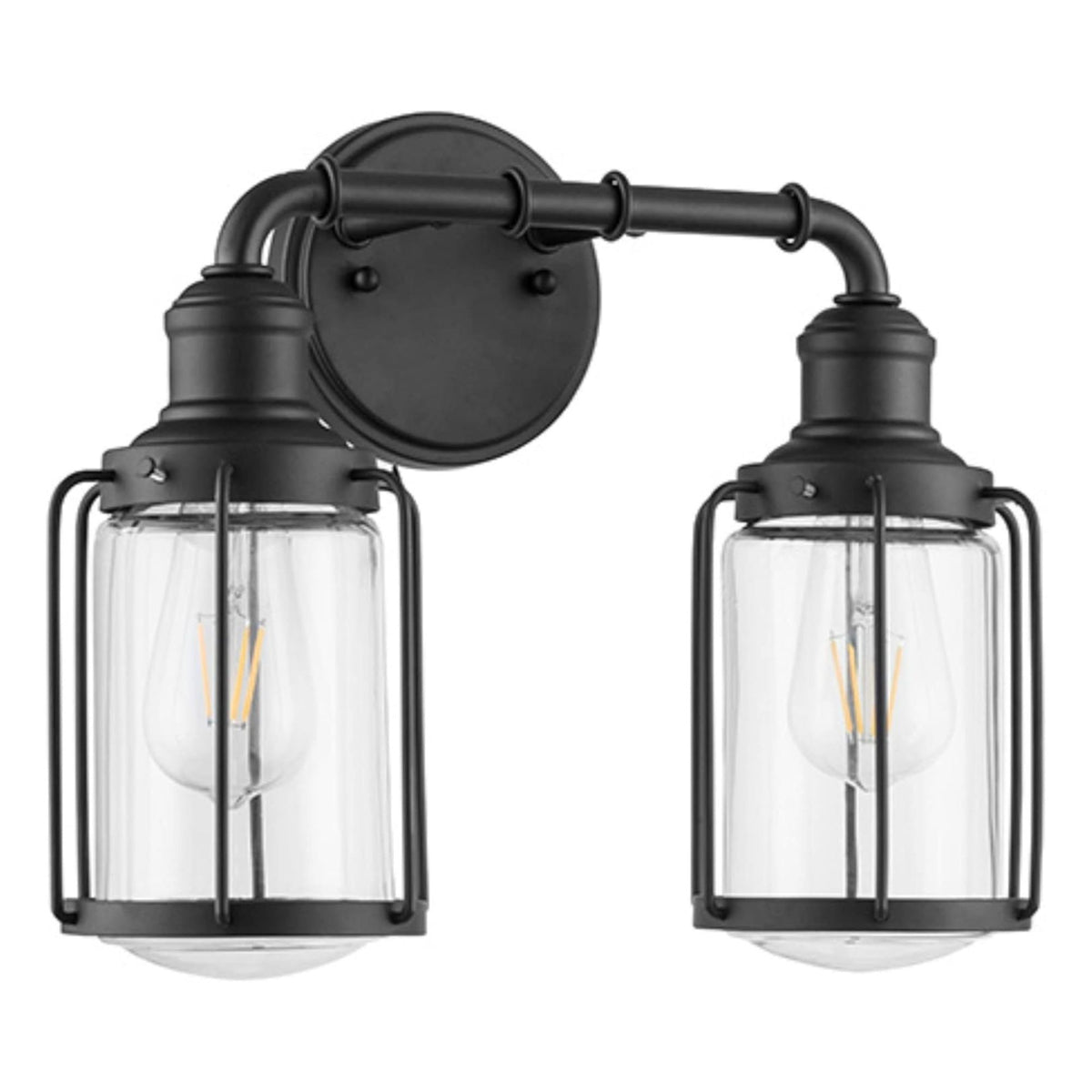 Prominence Home Lincoln Woods 2 Light Industrial Bathroom Vanity Light,Open Box)