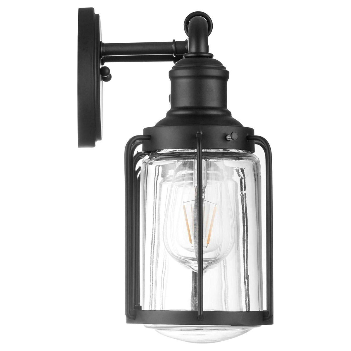 Prominence Home 2 Pack Lincoln Woods 3 Light Industrial Bath Vanity Light, Black