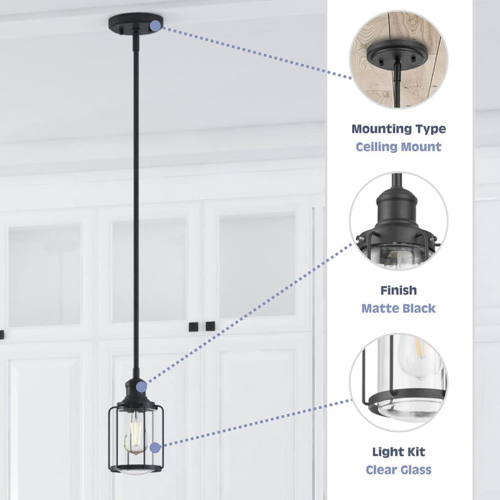 Prominence Home Lincoln Woods 1 Light Kitchen Island Linear Pendant Bar Light