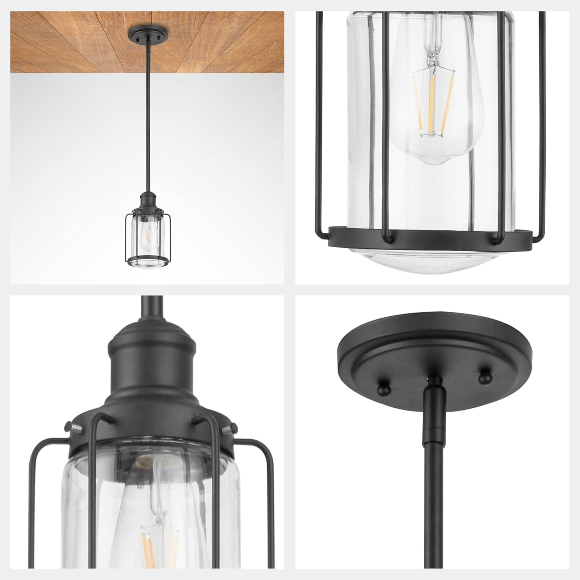 Prominence Home 3 Pack Lincoln Woods Kitchen Island Linear Pendant Bar Light