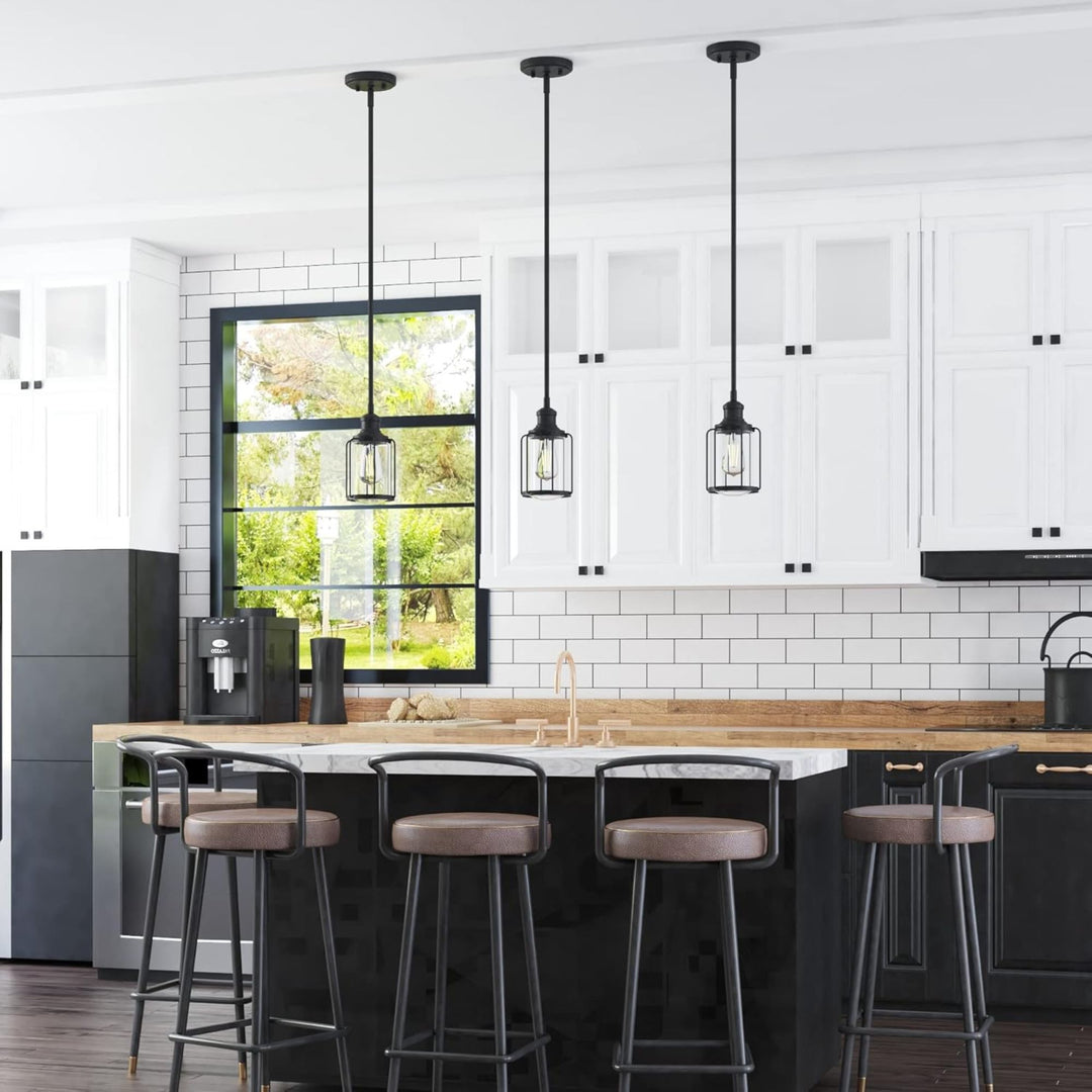 Prominence Home 3 Pack Lincoln Woods Kitchen Island Linear Pendant Bar Light