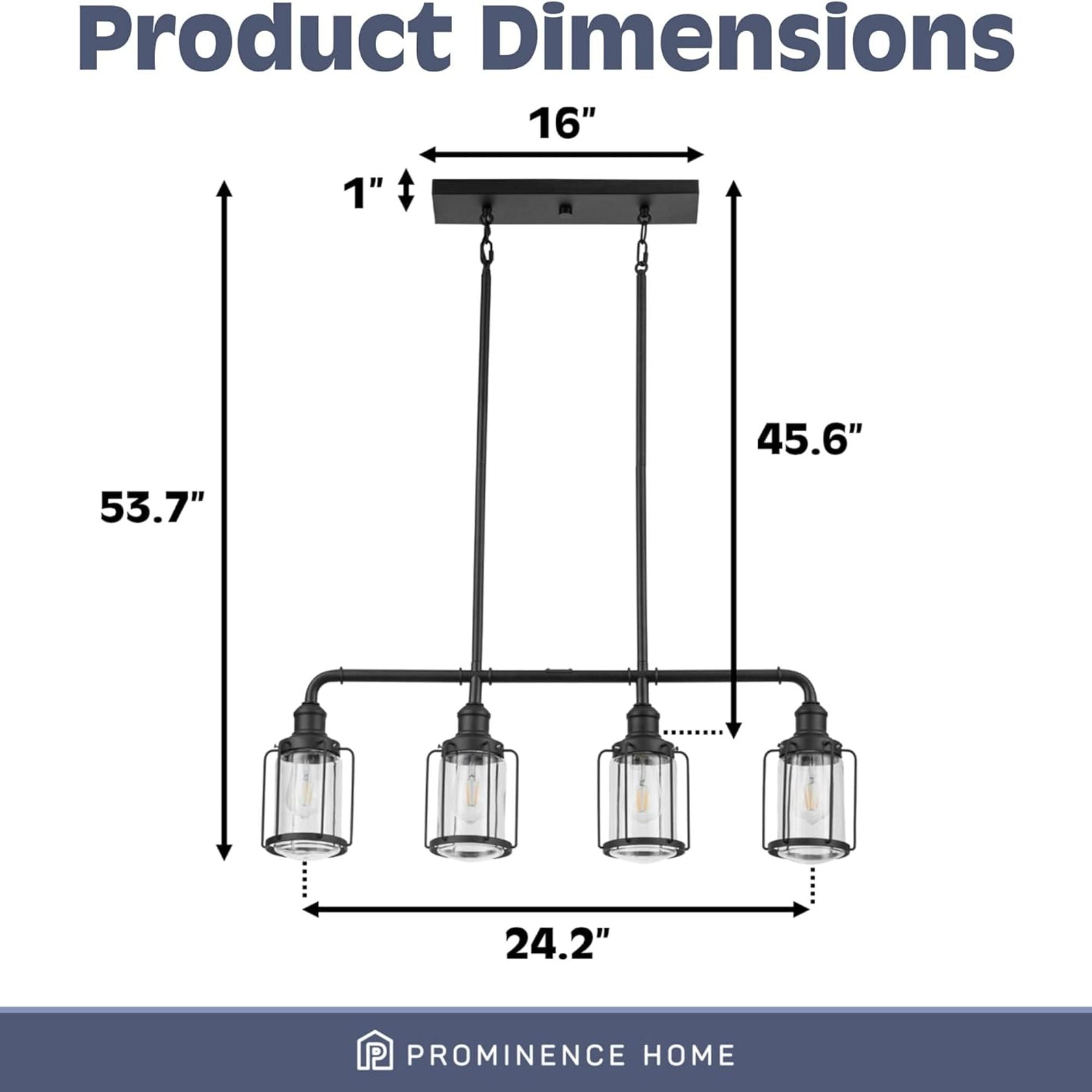 Prominence Home 2 Pack Lincoln Woods 2 Light Industrial Bath Vanity Light, Black - VMInnovations