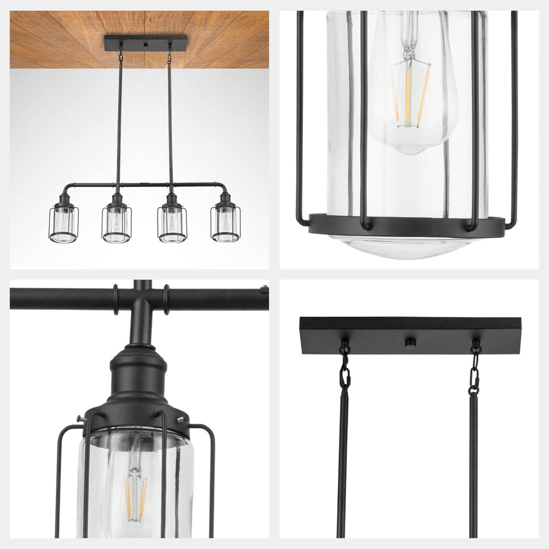 Prominence Home Lincoln Woods 4 Light Kitchen Island Linear Pendant Bar Light