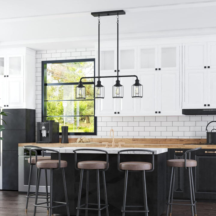 Prominence Home Lincoln Woods 4 Light Kitchen Island Linear Pendant Bar Light