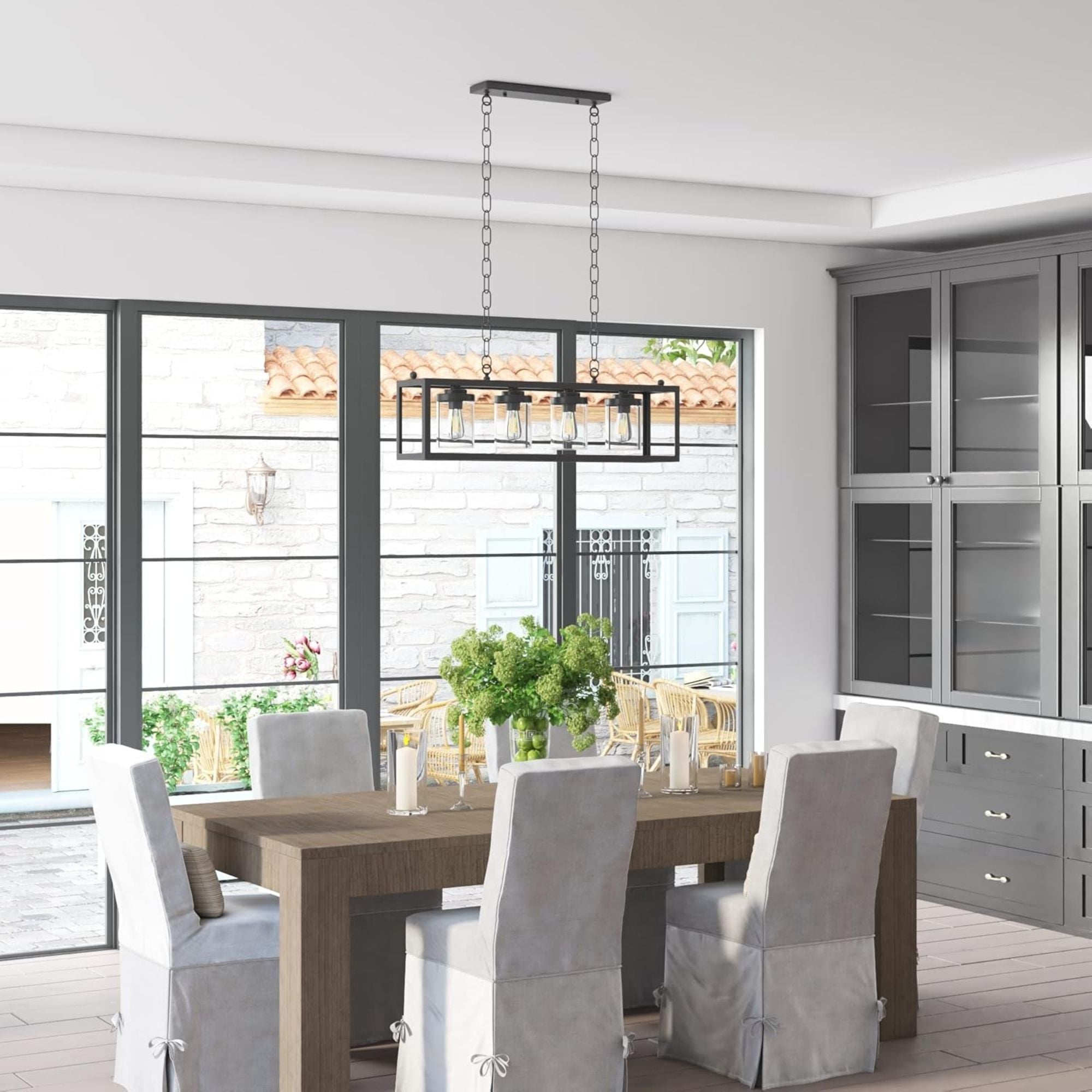 Prominence Home Sitka 4 Light Kitchen Island Linear Pendant Chandelier(Open Box)