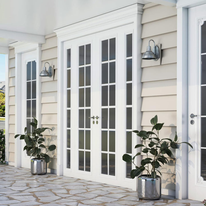 Prominence Home Brightondale Outdoor Wall Sconce Coach Light, Galvanized Finish