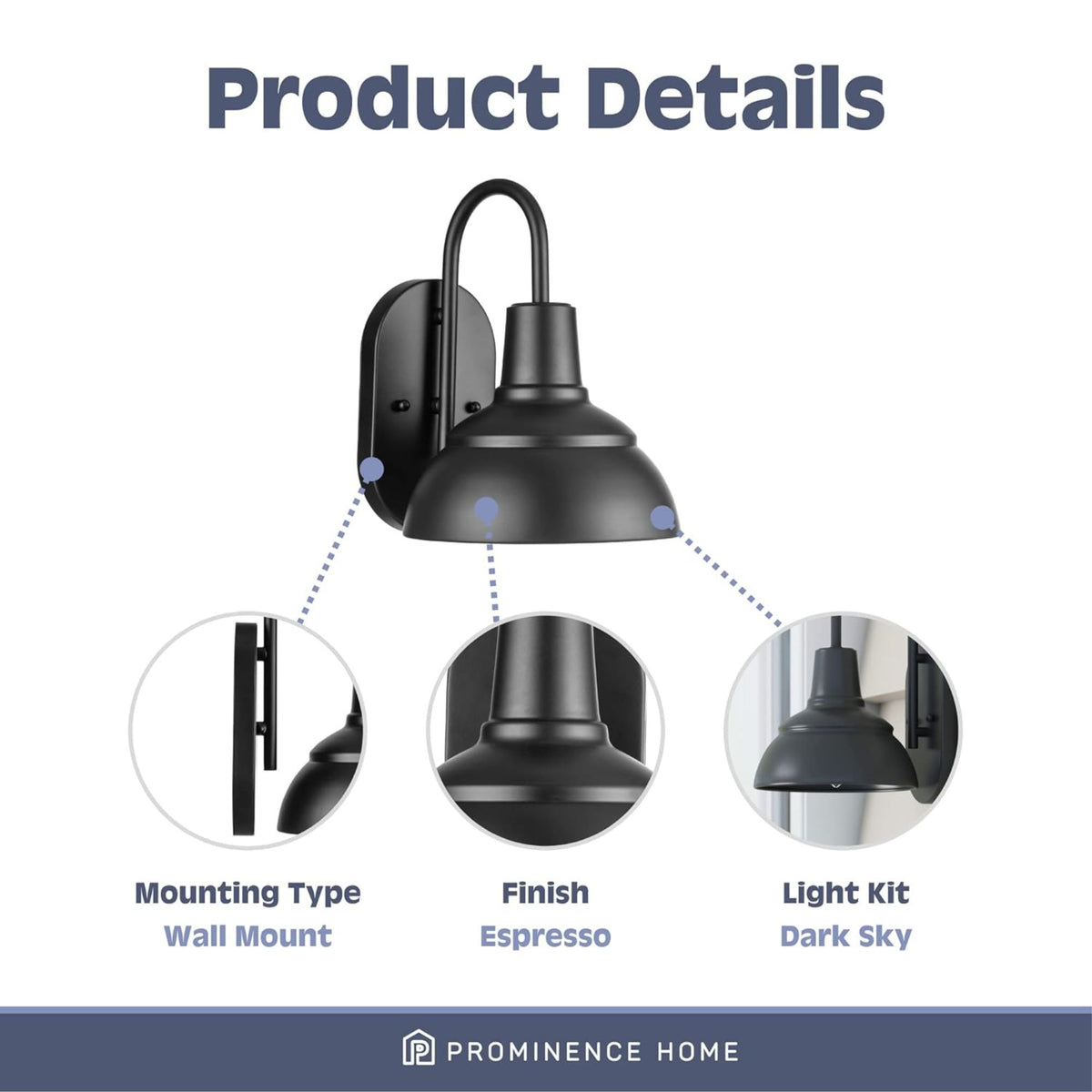 Prominence Home 2 Pack Brightondale Industrial Outdoor Scone Lantern Coach Light
