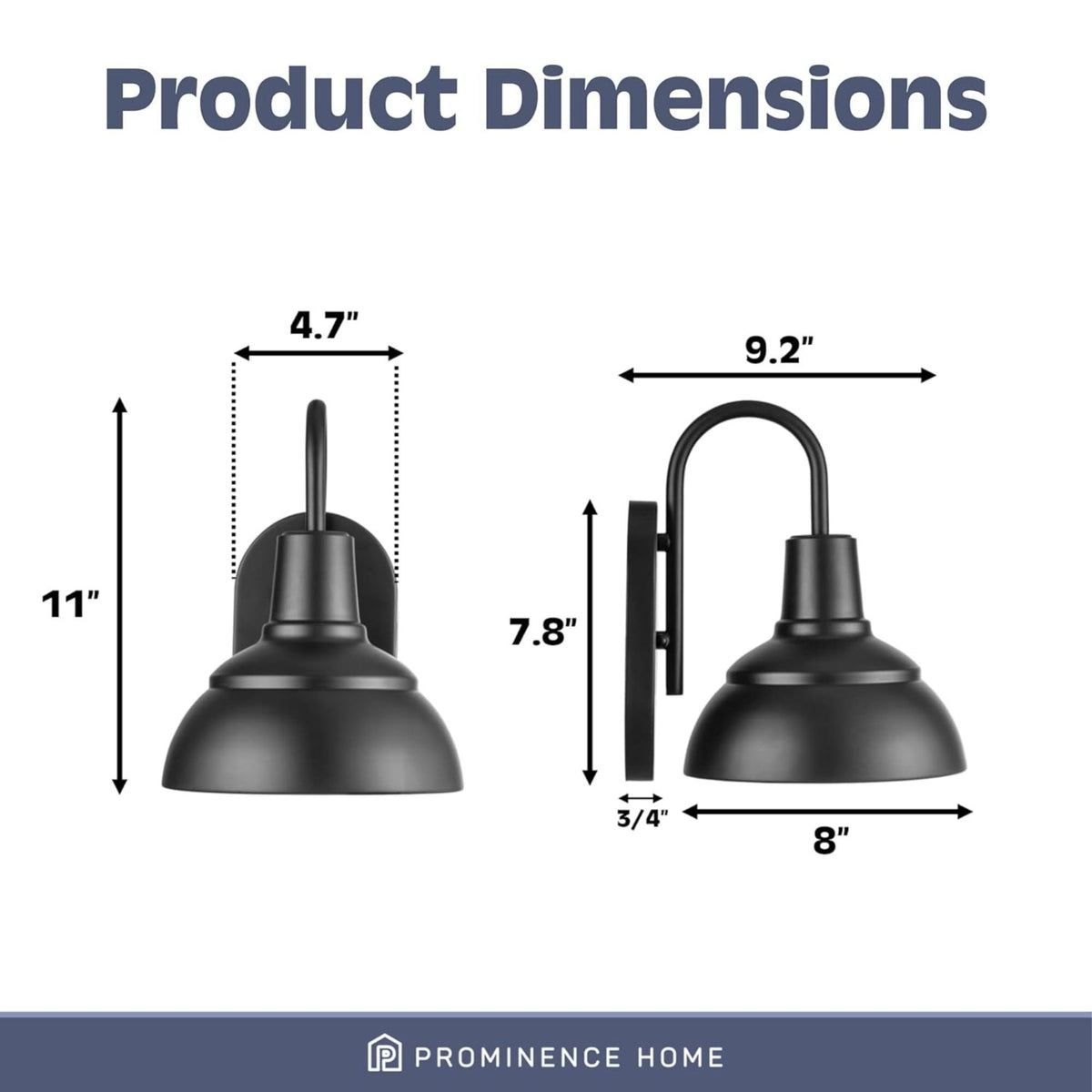 Prominence Home 4 Pack Brightondale Industrial Outdoor Scone Lantern Coach Light