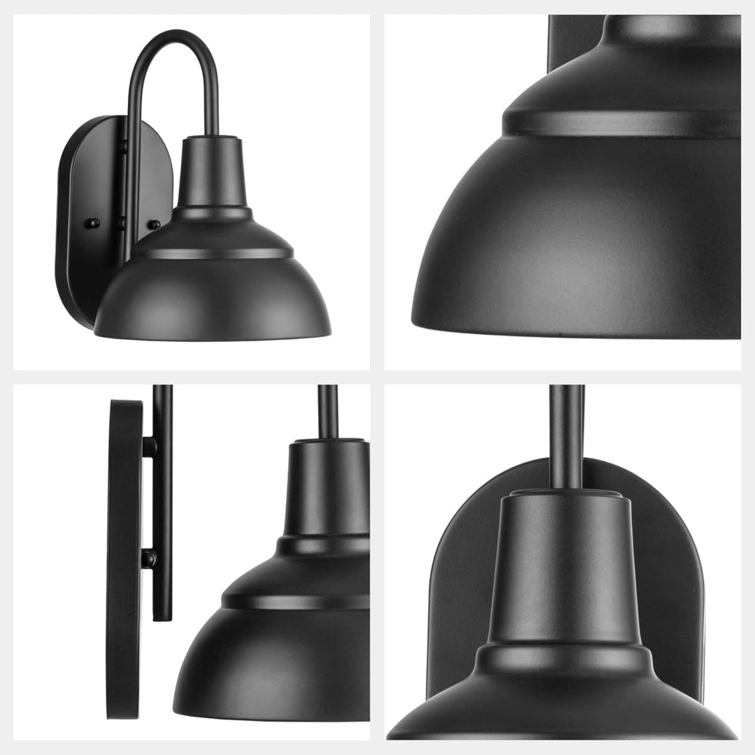 Prominence Home Brightondale Industrial Outdoor Scone Lantern Coach Light, Black