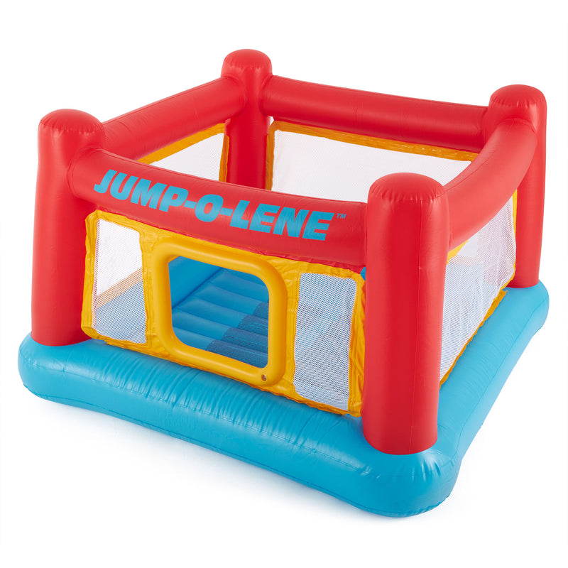 Intex Inflatable Jump-O-Lene Trampoline Bounce House with 120V Electric Air Pump