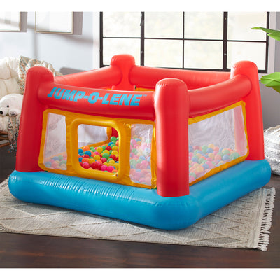 Intex Inflatable Jump-O-Lene Trampoline Bounce House with 120V Electric Air Pump