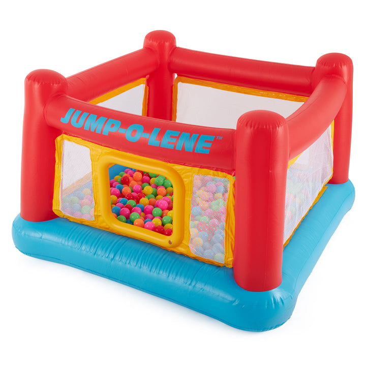 Intex Inflatable Jump-O-Lene Trampoline Bounce House with 120V Electric Air Pump