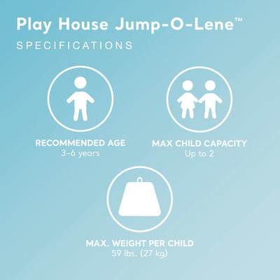 Intex Inflatable Jump-O-Lene Playhouse Trampoline Bounce House for Kids Ages 3-6 (Refurbished)