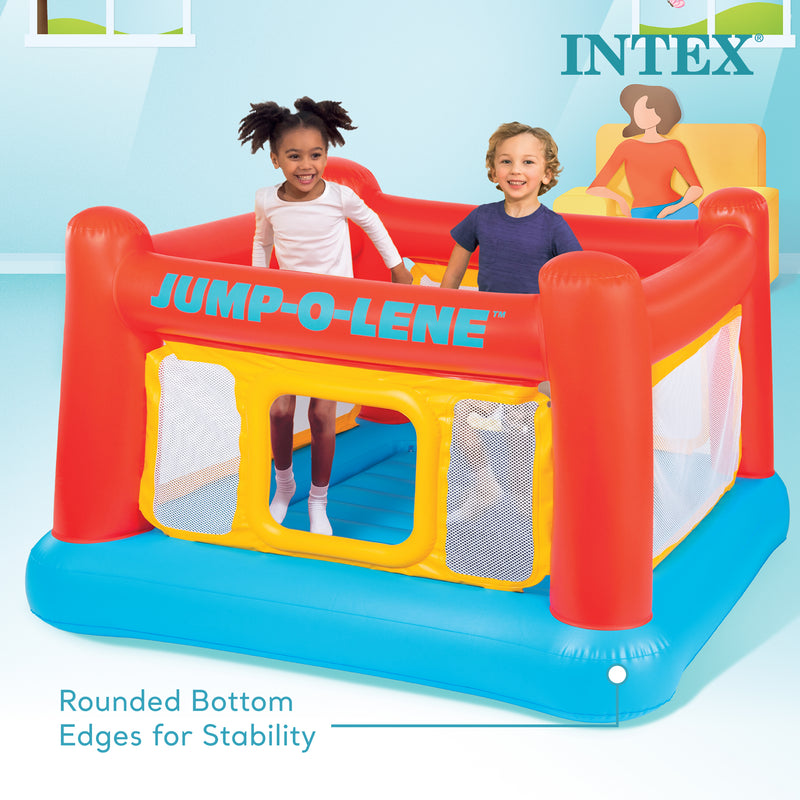 INTEX Inflatable Jump-O-Lene Ball Pit Playhouse Bouncer House (Open Box)(2 Pack)