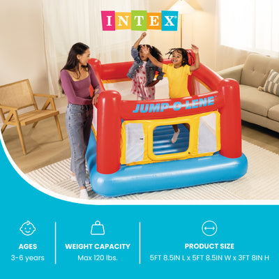 INTEX Inflatable Jump-O-Lene Ball Pit Playhouse Bounce House Ages 3-6 (Open Box)