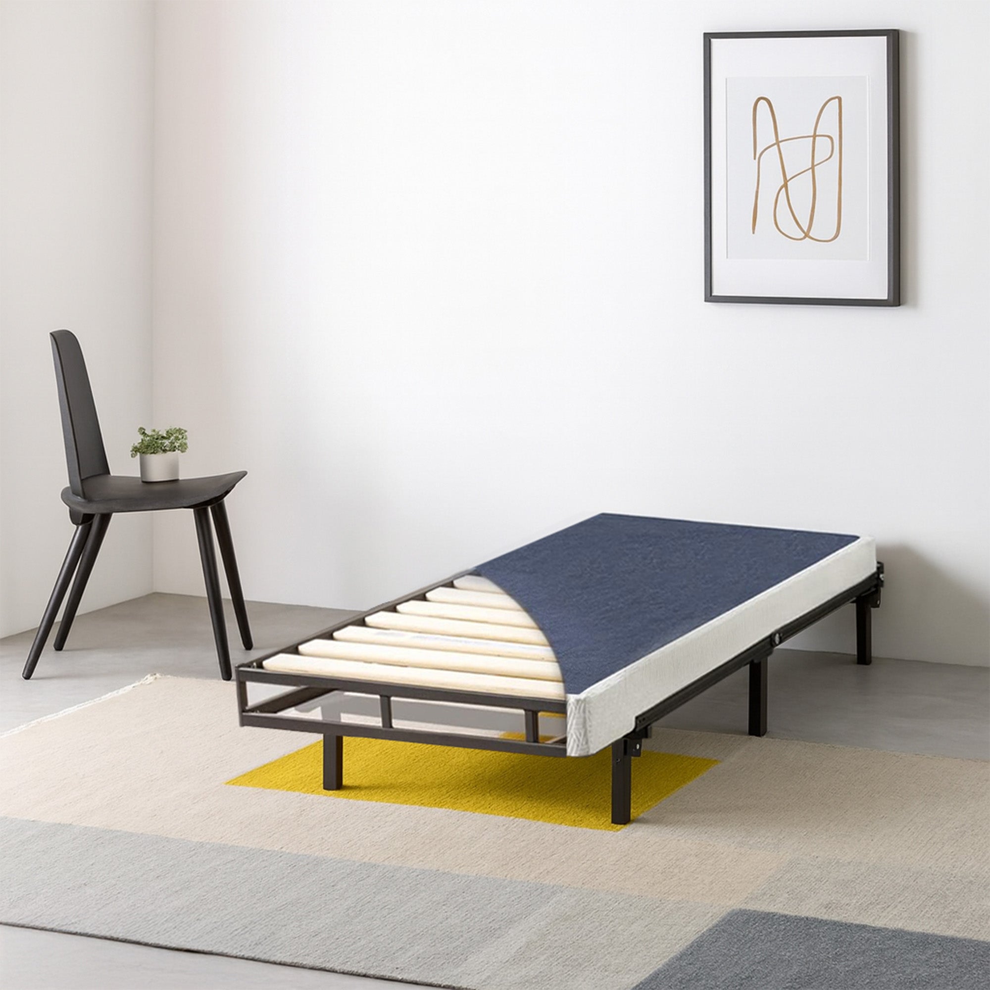 Best Price Mattress 4-Inch Metal Box Spring with Sturdy Steel Frame (Open Box) - VMInnovations