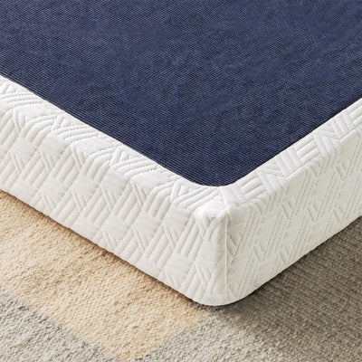 Best Price Mattress 4-Inch Metal Box Spring with Sturdy Steel Frame, Twin, Blue - VMInnovations
