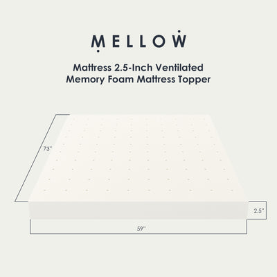 Best Price Mattress 2.5-Inch Ventilated Memory Foam Mattress Topper (Open Box)