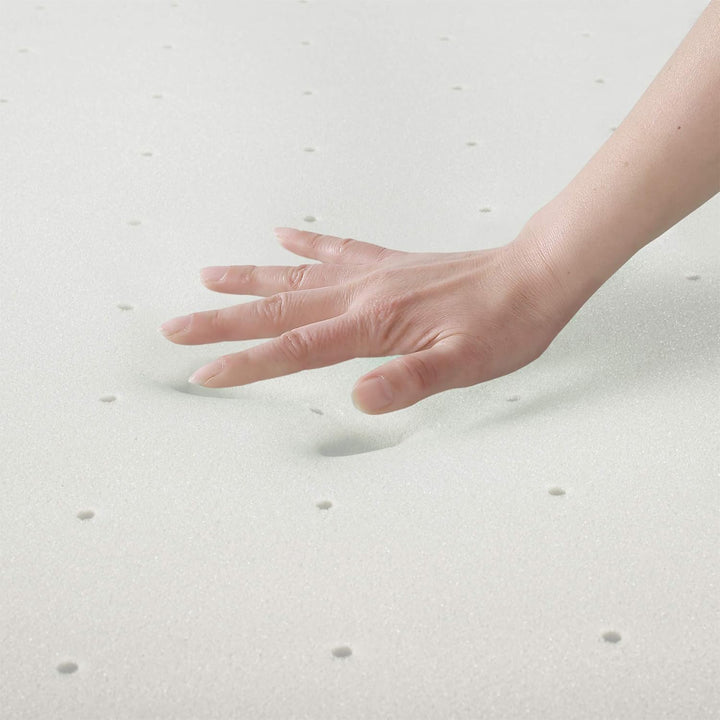 Best Price Mattress 2.5-Inch Ventilated Memory Foam Mattress Topper, Short Queen