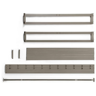 Mellow 9-Inch Metal Platform Bed Frame with Mattress Foundation, King, Gray - VMInnovations