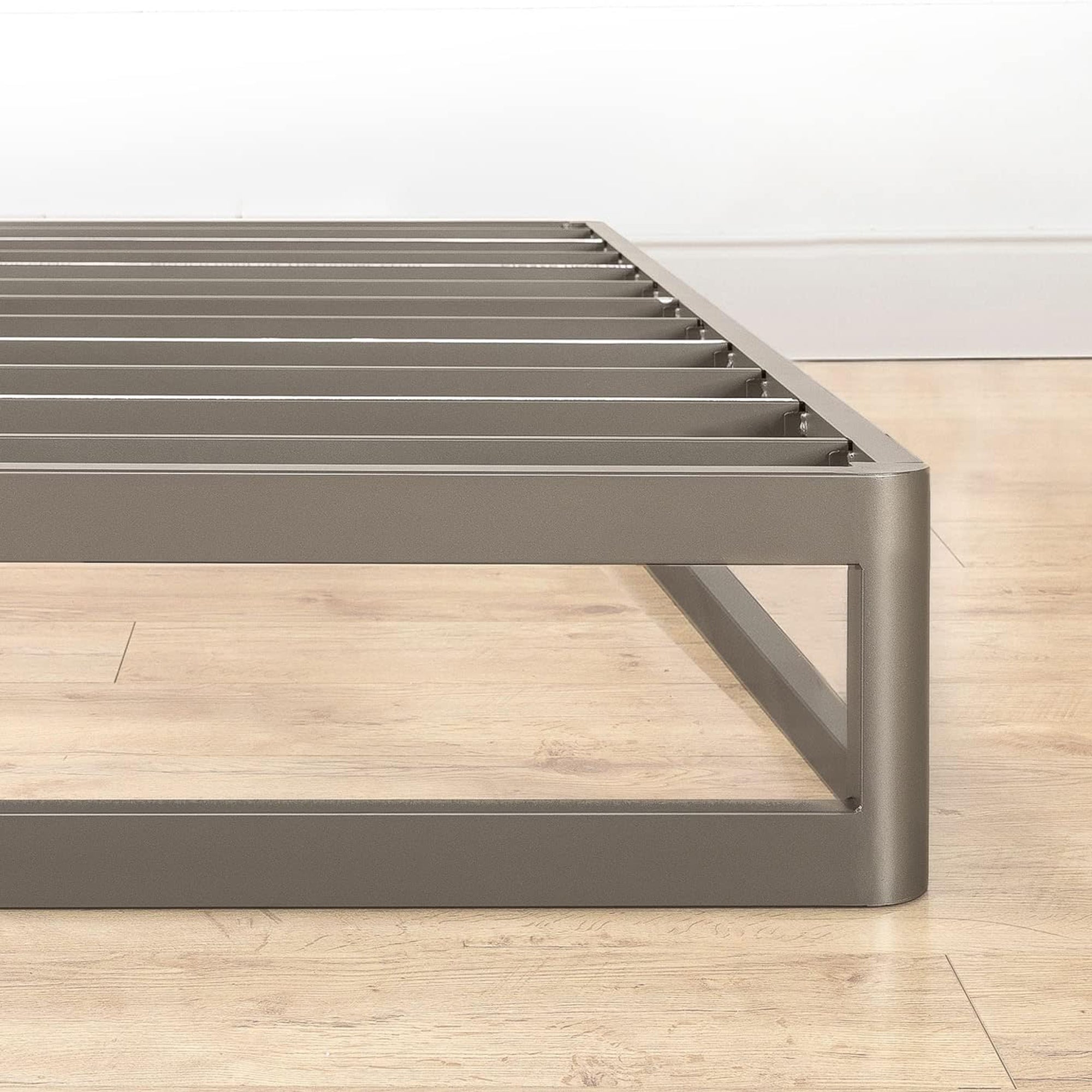 Mellow 9-Inch Metal Platform Bed Frame with Mattress Foundation, King, Gray - VMInnovations