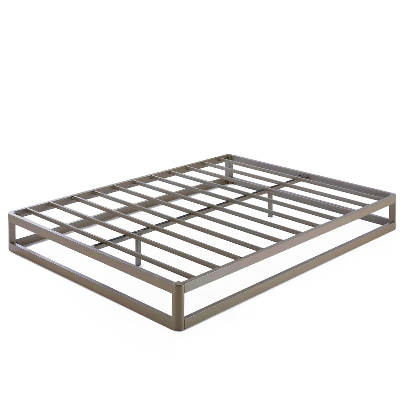 Mellow 9-Inch Metal Platform Bed Frame with Mattress Foundation, King, Gray - VMInnovations