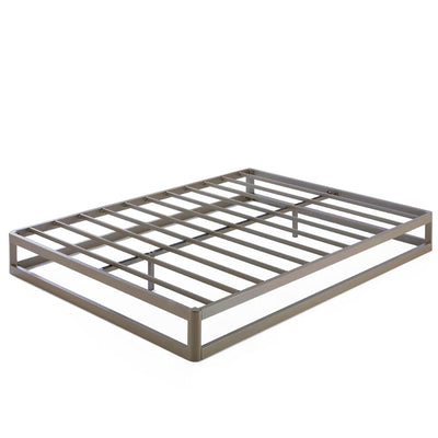 Mellow 9-Inch Metal Platform Bed Frame with Mattress Foundation, King, Gray - VMInnovations