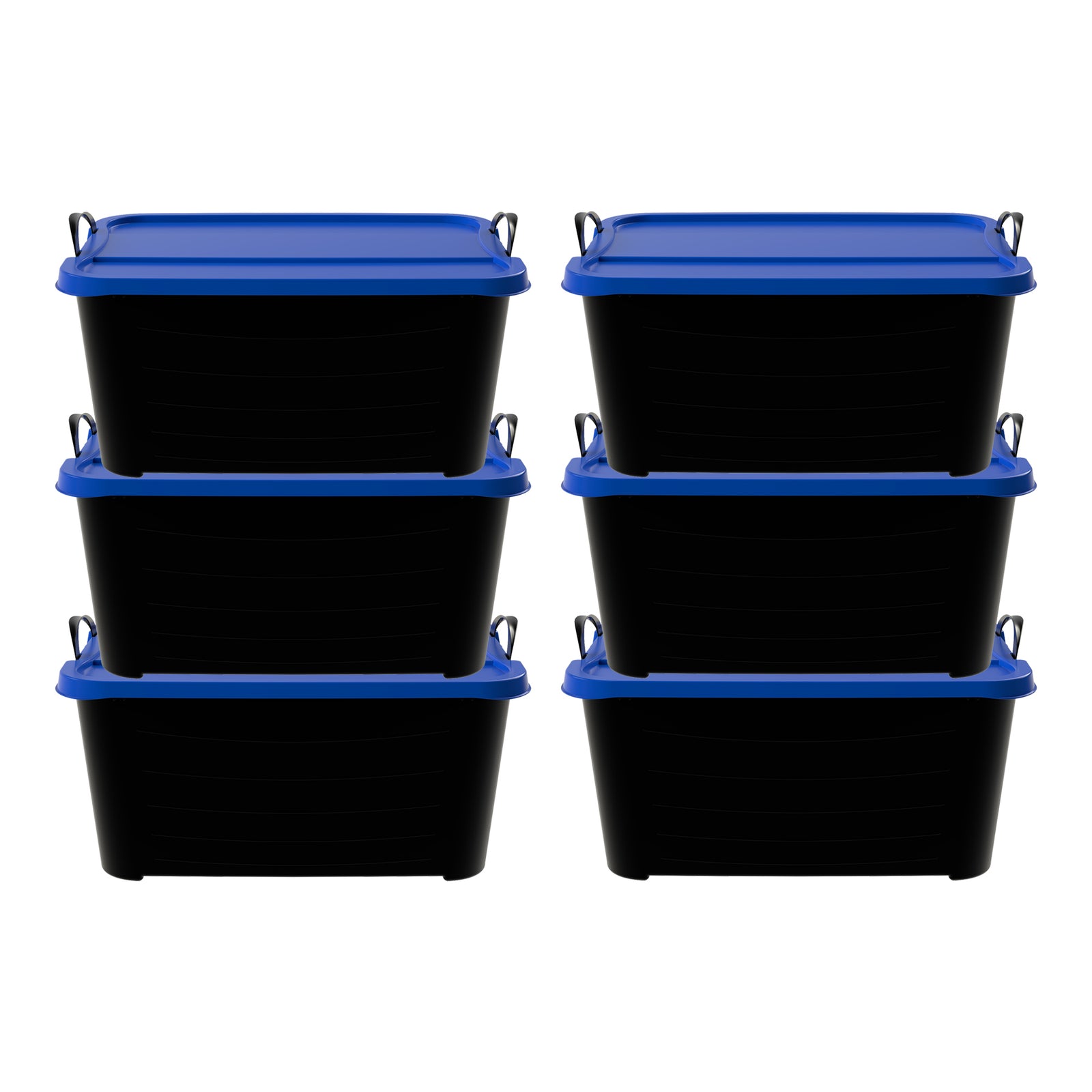 Life Story 55 Quart Stackable Storage Bin, Heavy Duty Lidded Container, 6 Pack - VMInnovations