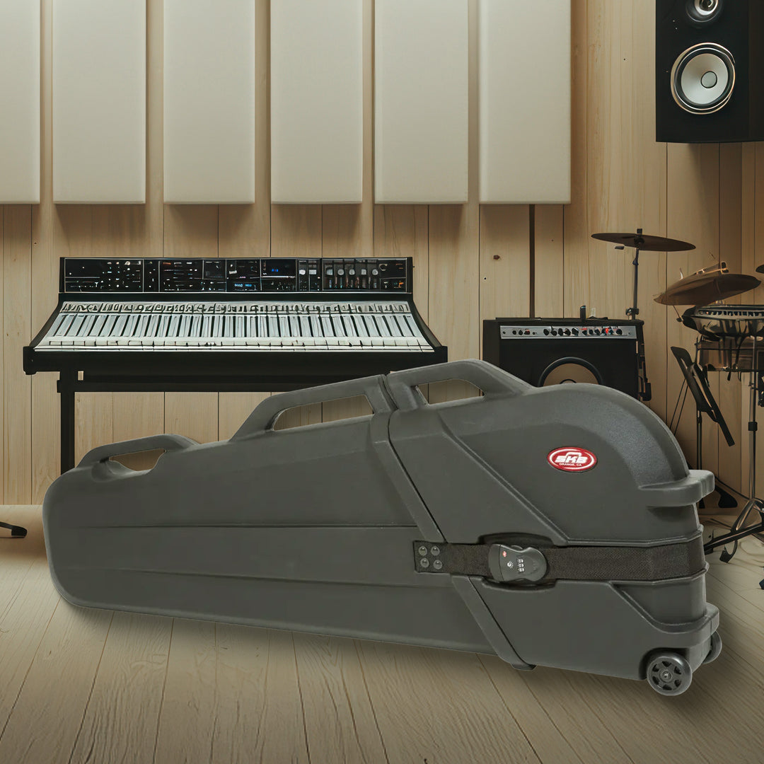 SKB ATA Electric Bass Guitar Hard Case w/TSA Locking Latches, Black (Open Box) - VMInnovations