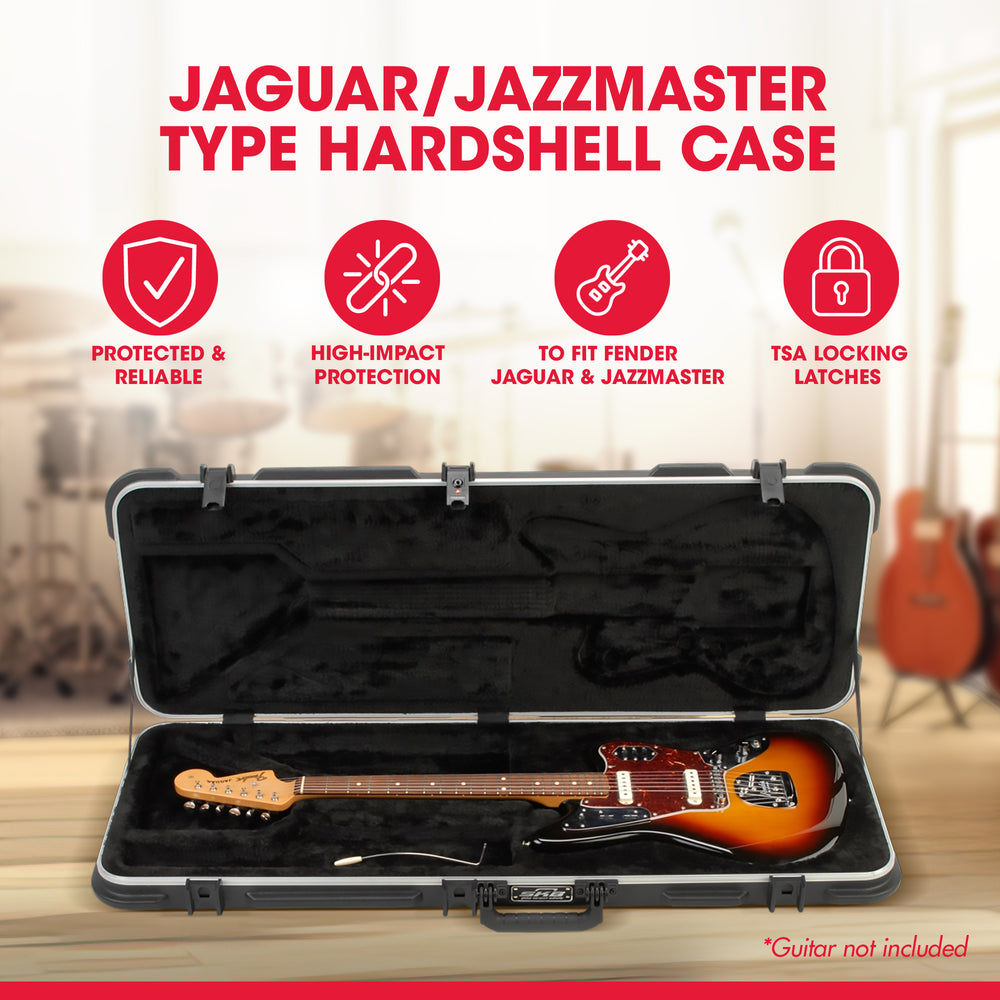 SKB Fender Jaguar/Jazzmaster Hardshell Case with Plush Interior and TSA Latches - VMInnovations
