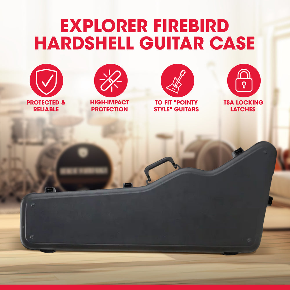 SKB Explorer Firebird Hardshell Guitar Case with Plush Interior and TSA Latches - VMInnovations
