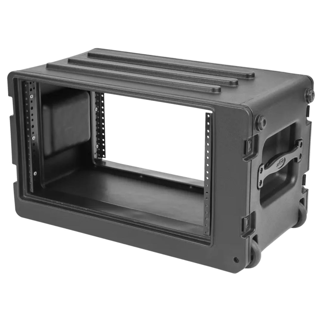 SKB 6U rSeries Shallow Rolling Rack with Integrated Back Wheels (Open Box)