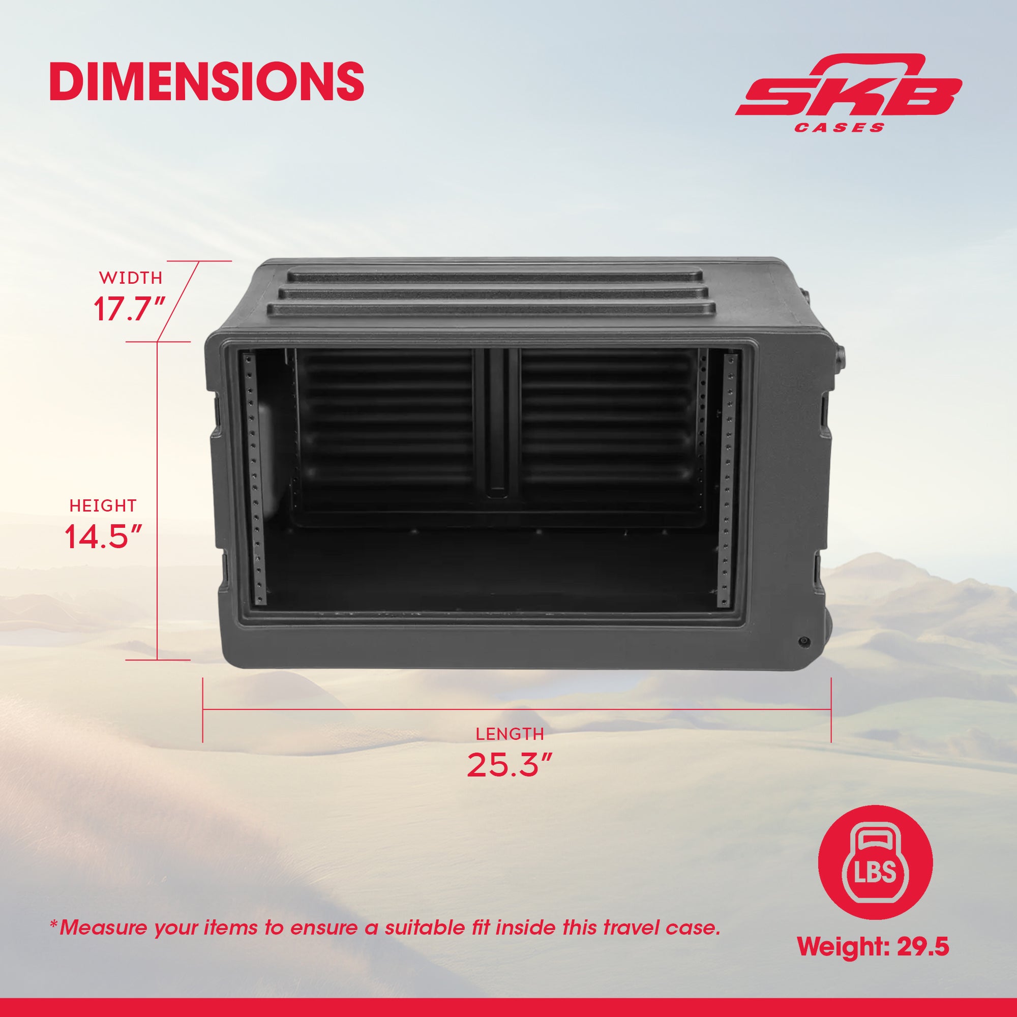 SKB 6U rSeries Shallow Rolling Rack with Integrated Back Wheels (Open Box) - VMInnovations