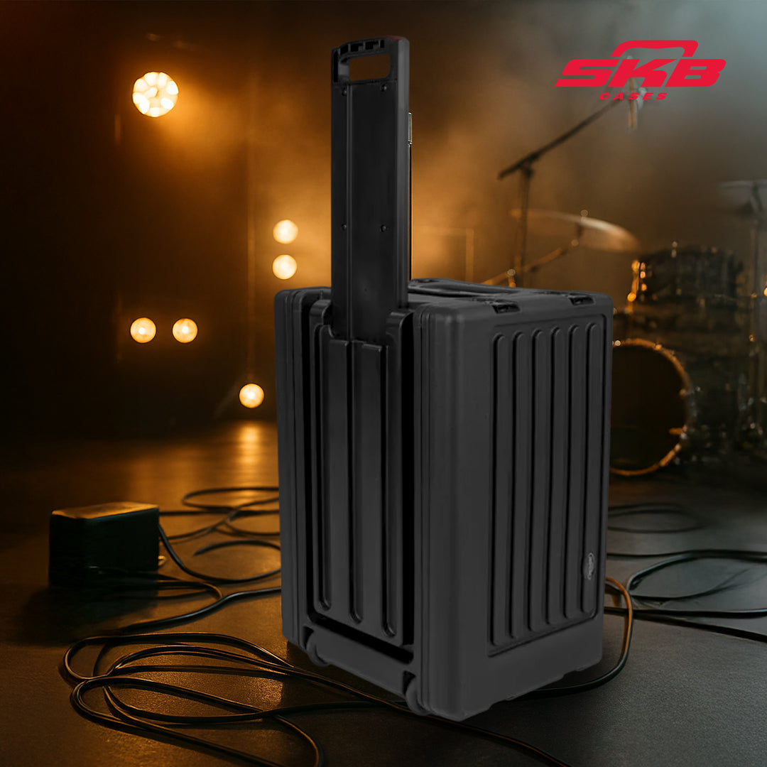 SKB 6U rSeries Shallow Rolling Rack with Integrated Back Wheels (Open Box)