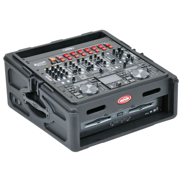 SKB Roto Rack/Mixer Console, 10U Slanted Rackmount on top, 2U Rackmount in Front