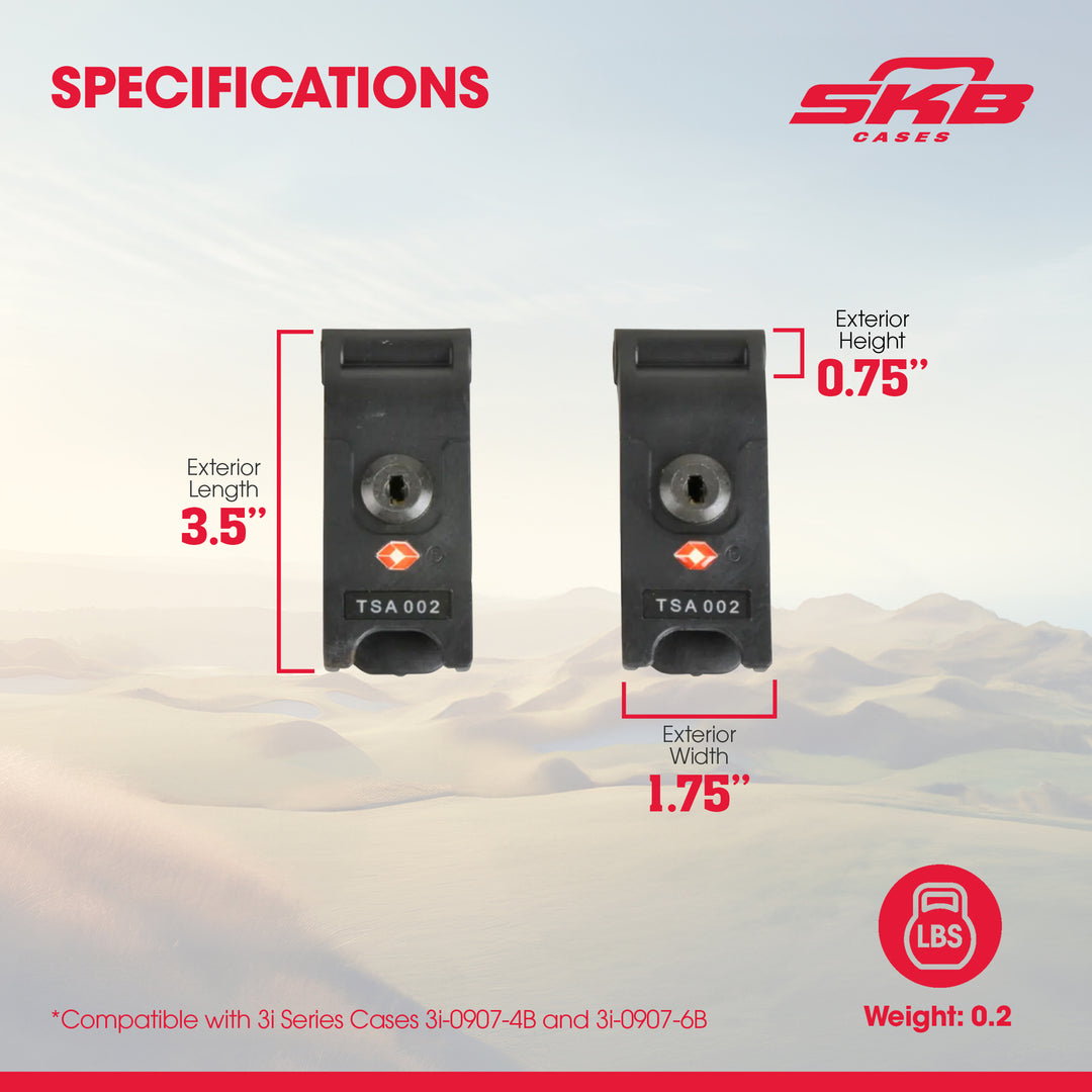 SKB TSA 1 Latch Kit for iSeries Cases, Travel Approved Lock Set (Open Box)