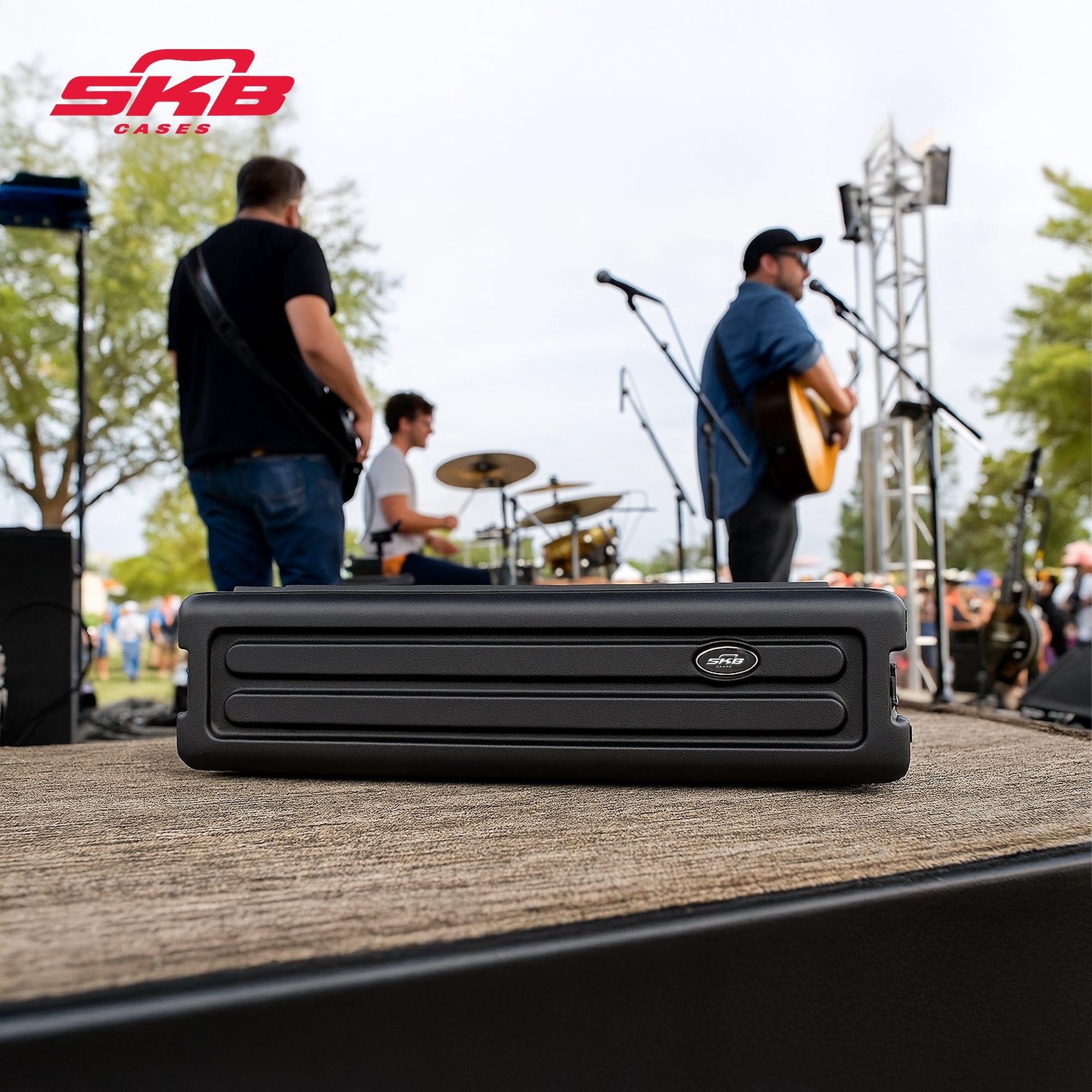SKB 2U Roto Rack Case Polyethylene Gear Protector, Stackable, Waterproof, Black - VMInnovations
