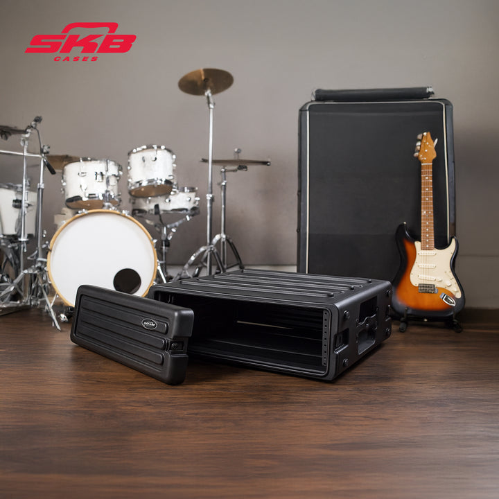 SKB 3U Roto Rack Case Polyethylene Gear Protector, Stackable, Waterproof, Black