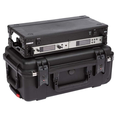 SKB iSeries 2U Shallow Fly Rack, Waterproof Polypropylene Hard Case, 9 Inch - VMInnovations