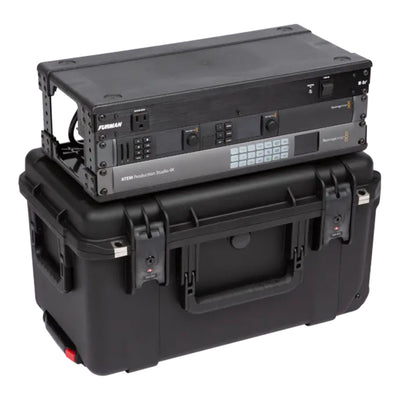 SKB iSeries 3U Shallow Fly Rack, Waterproof Polypropylene Hard Case, 9 Inch - VMInnovations