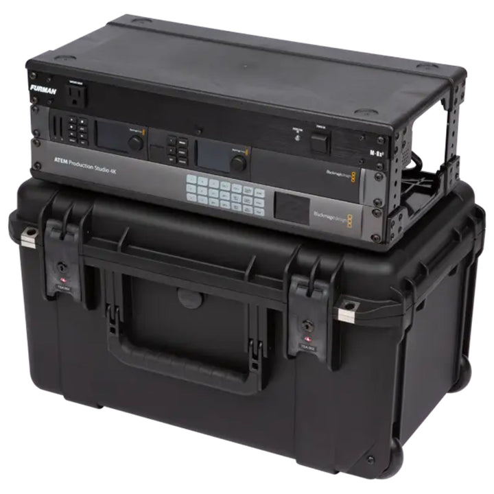 SKB iSeries 3U Shallow Fly Rack, Waterproof Polypropylene Hard Case, 9 Inch