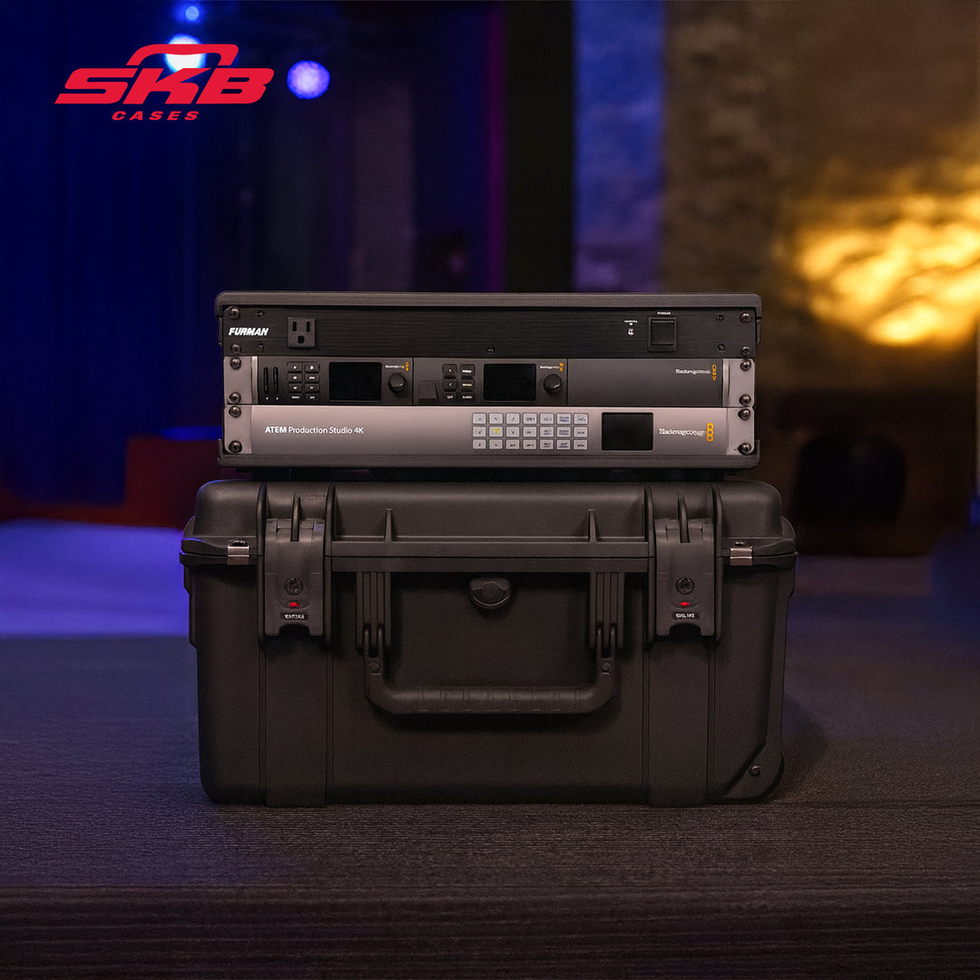 SKB iSeries 3U Shallow Fly Rack, Waterproof Polypropylene Hard Case (Open Box)