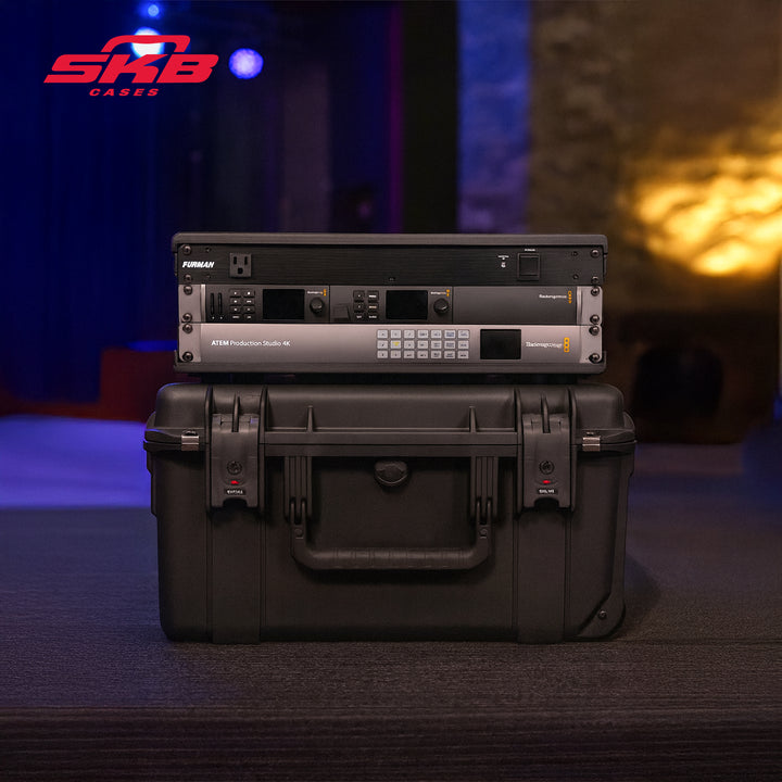 SKB iSeries 3U Shallow Fly Rack, Waterproof Polypropylene Hard Case (Open Box) - VMInnovations