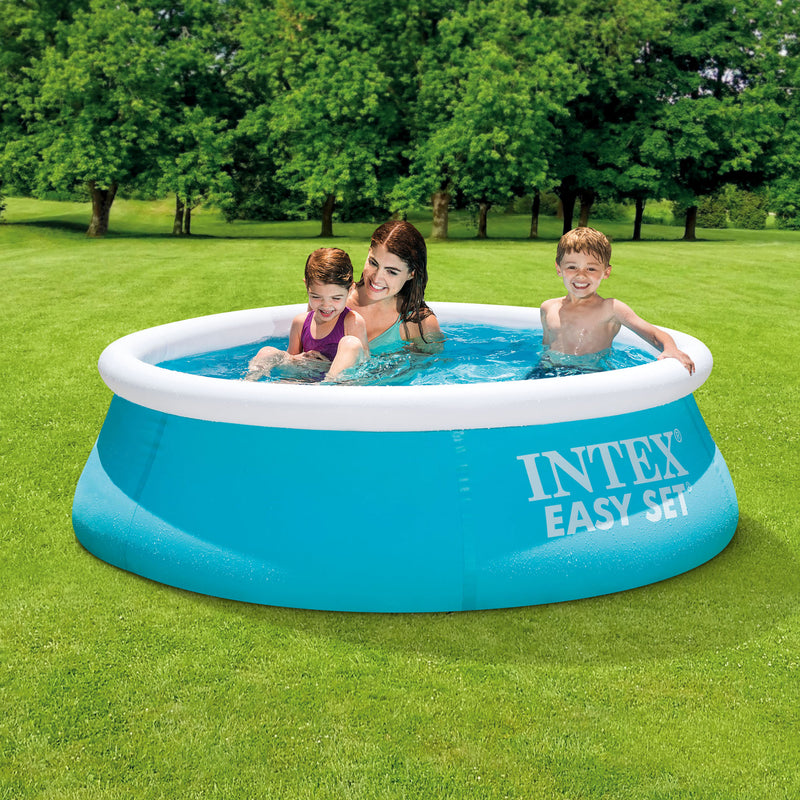 Intex 6ft x 20in Easy Set Inflatable Outdoor Kids Swimming Pool 28101EH (Used)